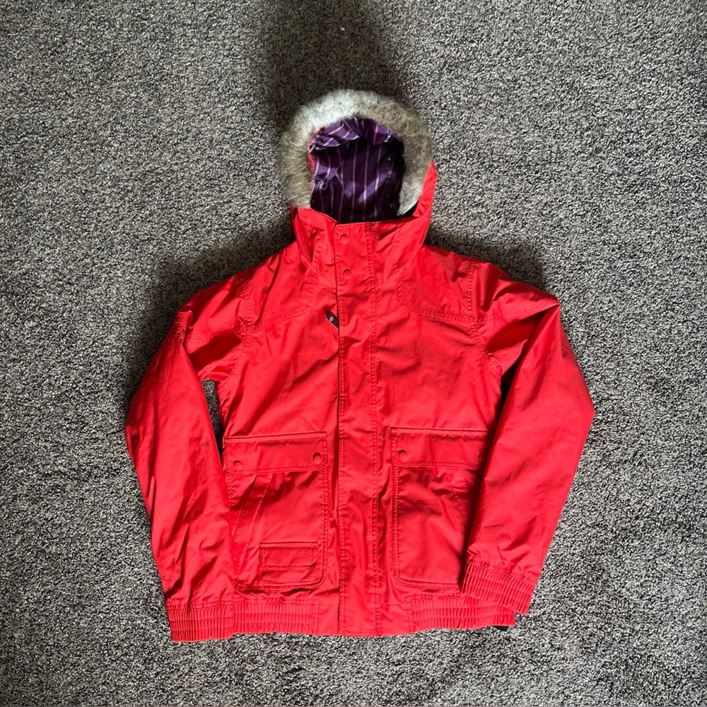 BURTON Women's Size Medium Dry Ride Ski Snowboarding Jacket Pink Hooded $400